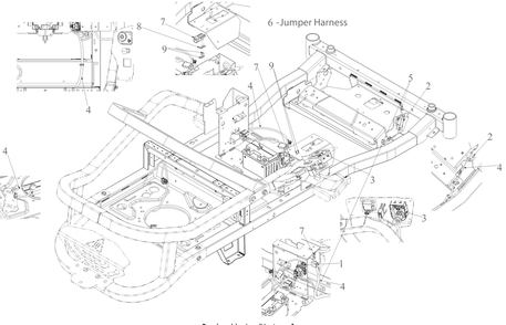 Part Location Diagram of 725P18092 MTD HARNESS-MAIN